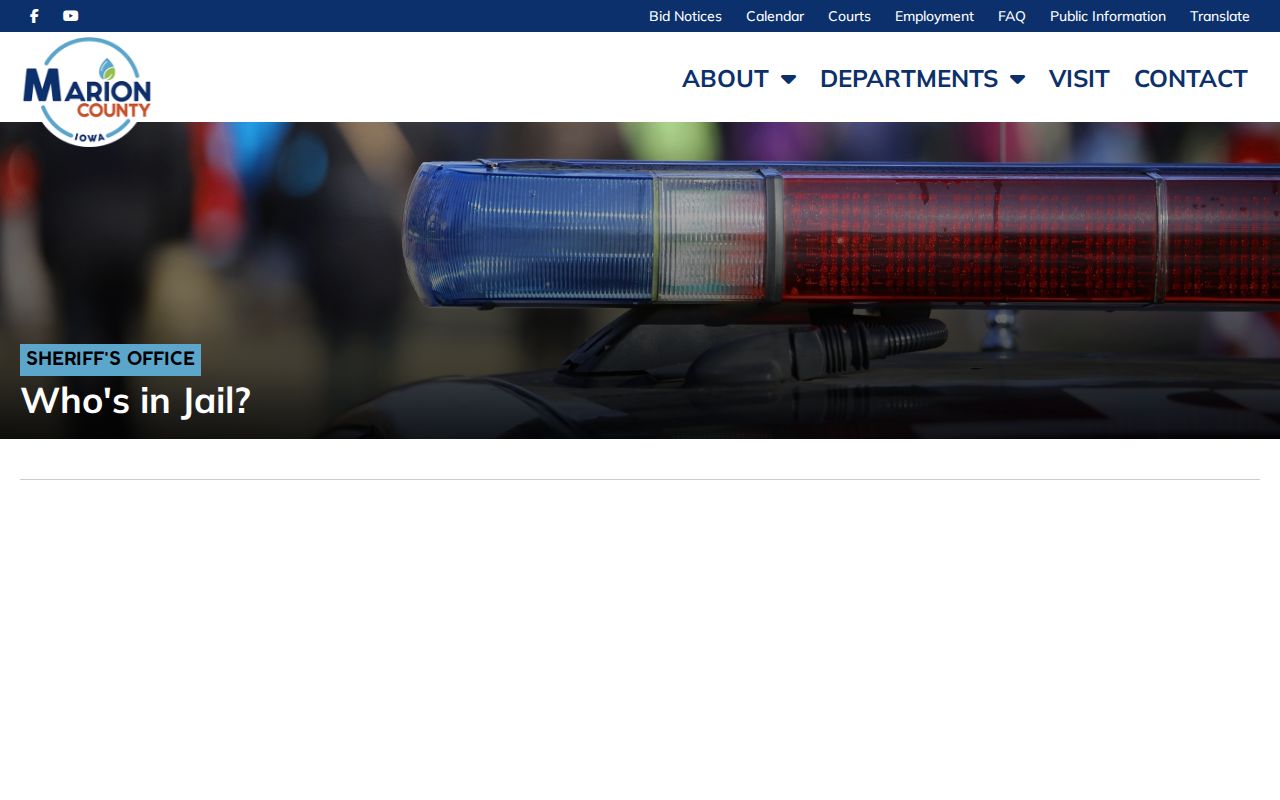 Marion County Sheriff's official Who's in Jail gateway